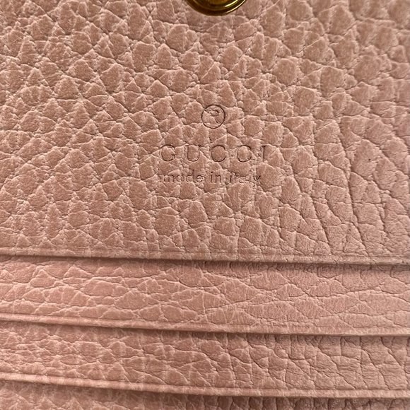 Gucci Marmont Card Case Pebbled Leather Wallet - Picture 14 of 14